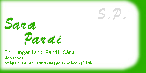 sara pardi business card